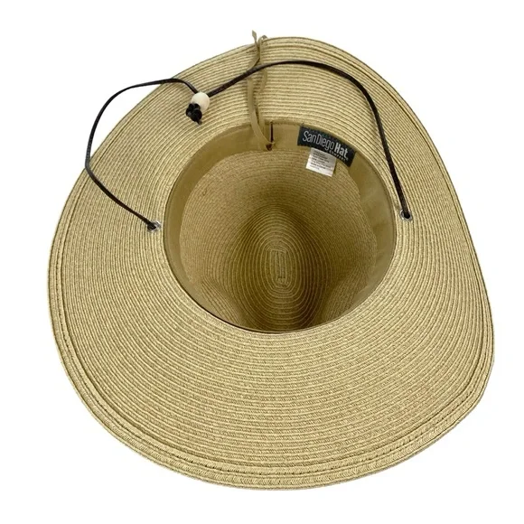 NWT San Diego Hat Co. Fedora Sun Hat with Flat Brim and UPF 50 4” Brim - Picture 5 of 7